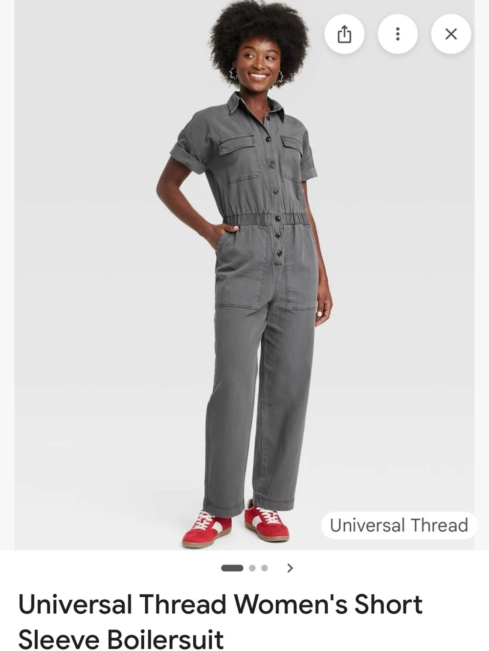 Universal Thread Utility Jumpsuit in Charcoal Gray